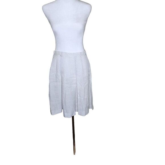 Vintage 70s Tennis Circle Skirt Womens Size M White Polka Dot Pleated - Picture 3 of 7
